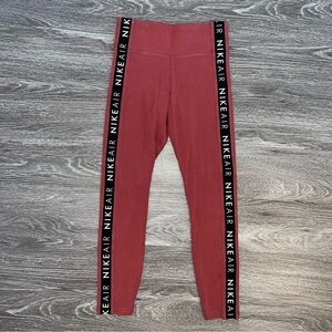 soft red pink nike air leggings (s)